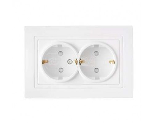 Розетка 2-м СП защ. шторки с заземл. бел. БЕЛТИЗ РС16-350