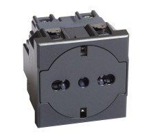 Розетка 2К+З 16А 250В антрацит Leg BTC HS4140/16F