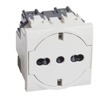Розетка 2К+З LivingLight 16А 250В бел. Leg BTC N4140/16F