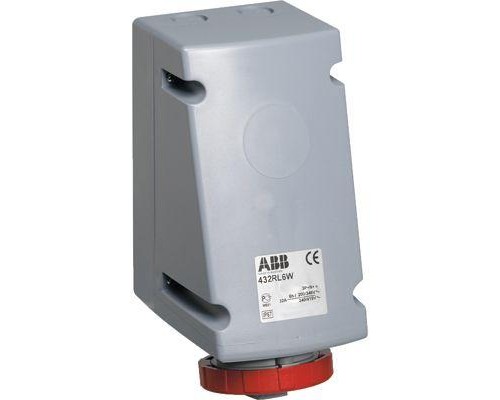 Розетка 316RL3W 16А 3P+E 3ч для монтажа на поверхность с подкл. шлейфа IP67 ABB 2CMA168463R1000