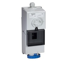 Розетка  32А 2P-E 200-250В без защ. IP65 SchE 82766