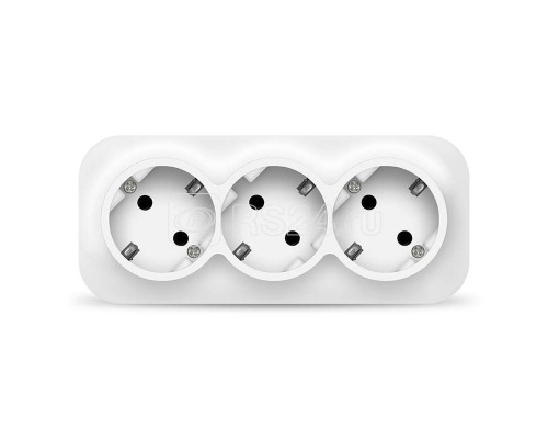 Розетка 3-м ОП 16А IP20 с заземл. бел. IONICH 1420