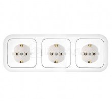 Розетка 3-м СП с заземл. бел. БЕЛТИЗ РС16-353