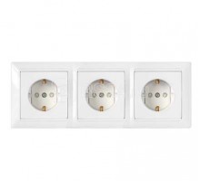 Розетка 3-м СП защ. шторки с заземл. бел. БЕЛТИЗ РС16-359