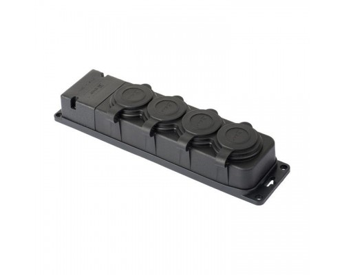 Розетка 4-м PROxima 16А IP44 2P+PE 230В с защ. крышками каучук EKF RPS-020-16-230-44-r