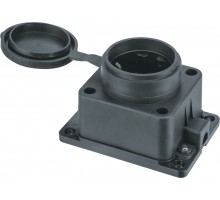 Розетка 61 370 NCA-BLR1-01-16A-E-IP44-BL настенная с заземл. черн. Navigator 61370