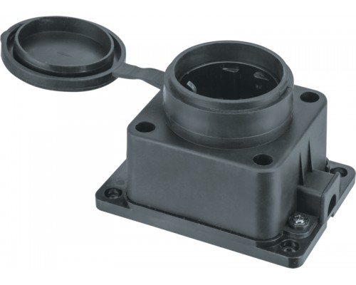 Розетка 61 370 NCA-BLR1-01-16A-E-IP44-BL настенная с заземл. черн. Navigator 61370