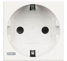 Розетка Axolute 10/16А 250В 2К+3 с боковыми зазем. конт. Schuko с экранированными контактами нем. станд. бел. Leg BTC HD4141