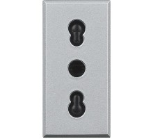 Розетка Axolute 10/16А 250В 2К+3 с экранированными контактами алюм. Leg BTC HC4180