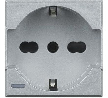 Розетка Axolute 10/16А 2К+3 с защ. конт. алюм. нем. станд. Leg BTC HC4140/16