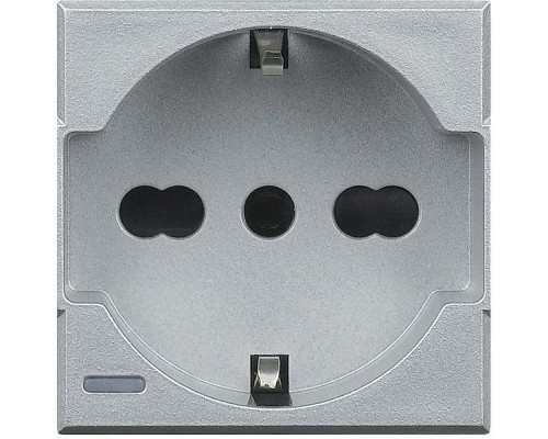 Розетка Axolute 10/16А 2К+3 с защ. конт. алюм. нем. станд. Leg BTC HC4140/16
