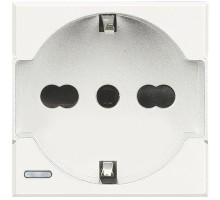 Розетка Axolute 10/16А 2К+3 с защ. конт. нем. станд. бел. Leg BTC HD4140A16