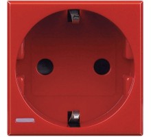 Розетка Axolute 10А/16А 250В 2К+3 с боковыми заземл. конт. Schuko с экранированными контактами нем. станд. красн. Leg BTC H4141R