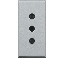 Розетка Axolute 10А 250В 2К+3 с зазем. конт. 4мм алюм. Leg BTC HC4113