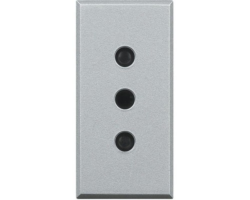 Розетка Axolute 10А 250В 2К+3 с зазем. конт. 4мм алюм. Leg BTC HC4113