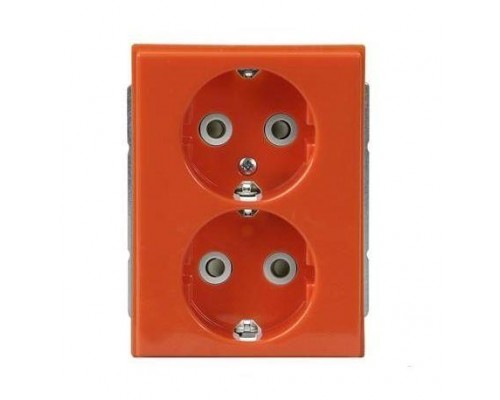 Розетка Double Schuko Impressivo 16А 230В RAL2000 оранж. ABB 2TKA00002963