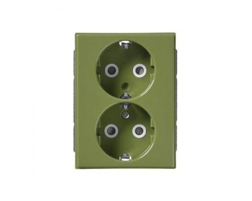 Розетка Double Schuko Impressivo 16А 230В RAL6025 зел. ABB 2TKA00002964