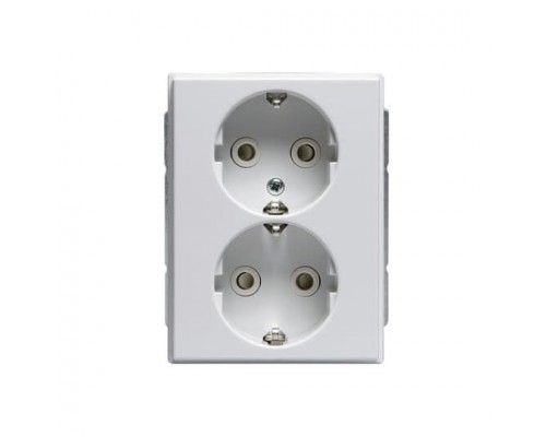 Розетка Double Schuko Impressivo 16А 230В бел. ABB 2TKA00000431