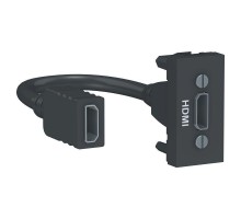 Розетка HDMI 1-мод. UNICA MODULAR антрацит SchE NU343054