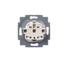 Розетка Levit с заземл. с защ. шторками 16А сер./бел. ABB 2CHH203457A6016