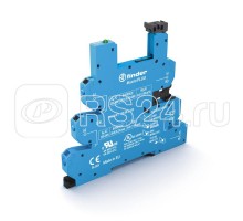 Розетка MasterPLUS с безвинт. клеммами Push-in для реле 34 серии 24В AC/DC в комплекте пластик. клипса опции: LED FINDER 93660024