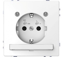 Розетка Merten D-Life 16А с LED мод. с заземл. SD бел. лотос SchE MTN2304-6035