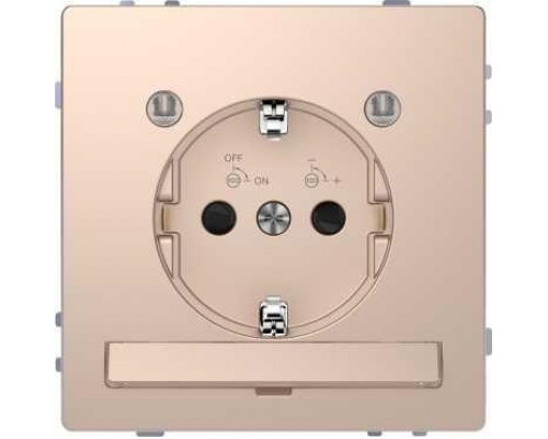 Розетка Merten D-Life 16А с LED мод. с заземл. SD шампань SchE MTN2304-6051