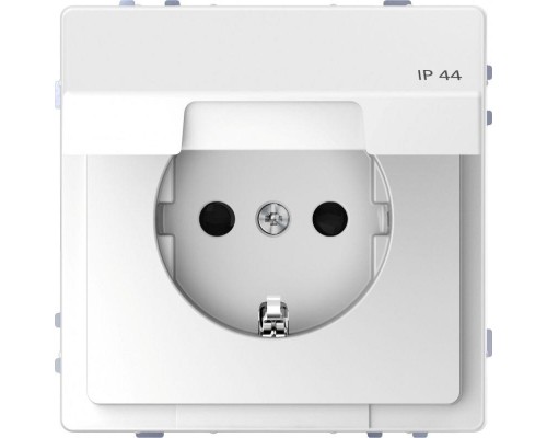 Розетка Merten D-Life 16А с защ. крышкой с заземл. IP44 SD бел. лотос SchE MTN2314-6035