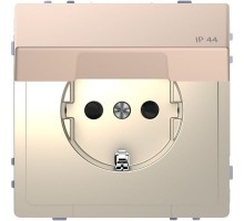 Розетка Merten D-Life 16А с защ. крышкой с заземл. IP44 SD шампань SchE MTN2314-6051