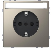 Розетка Merten D-Life 16А с заземл. и полем для надписи SD никель SchE MTN2302-6050