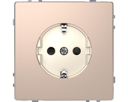 Розетка Merten D-Life 16А защ. шторки с заземл. SD шампань SchE MTN2300-6051