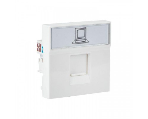Розетка RJ45 категории 5е (ширина 2 модуля) EKF E2MK015E-135-10