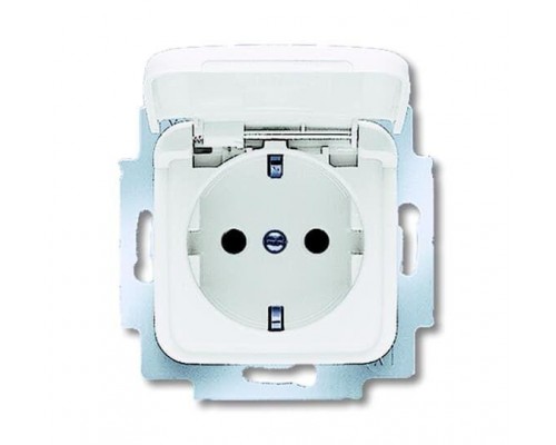 Розетка SCHUKO 16А 250В с защ. шторками с крышкой Reflex SI альп. бел. ABB 2CKA002013A5314