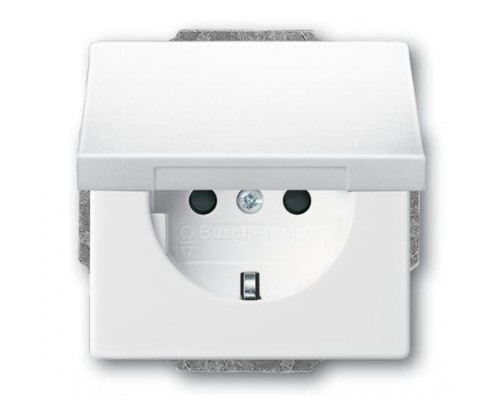 Розетка SCHUKO 16А 250В с защ. шторками с крышкой без лапок future альп. бел. ABB 2CKA002018A1529