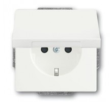 Розетка SCHUKO 16А 250В с защ. шторками с крышкой без лапок future бел. бархат ABB 2CKA002018A1530