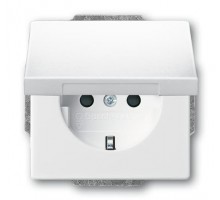 Розетка SCHUKO 16А 250В с защ. шторками с крышкой future альп. бел. ABB 2CKA002018A1520