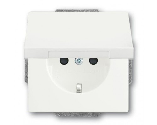Розетка SCHUKO 16А 250В с защ. шторками с крышкой future бел. бархат ABB 2CKA002018A1522