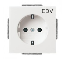 Розетка SCHUKO 16А 250В с защ. шторками с маркировкой EDV Future/Axcent/Carat/Династия альп.бел. ABB 2CKA002013A5268