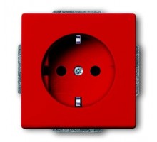 Розетка SCHUKO 16А 250В со шторками solo/future красн. ABB 2CKA002013A5464