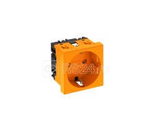 Розетка STD-D0 ROR1 45х45 прям. 0град. с заземл. оранж. OBO 6120010