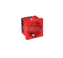 Розетка STD-D0 SRO1 45х45 прям. 0град. с заземл. красн. OBO 6120014