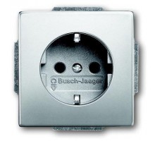 Розетка Schuko 16А 250В pur/сталь ABB 2CKA002011A6212