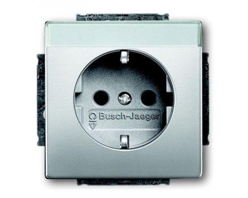 Розетка Schuko 16А 250В с полем для надписи Rur/сталь ABB 2CKA002011A3851