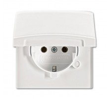 Розетка Schuko 16А 250В с защ. крышкой 20 EUGK-34-101 IP44 альп. бел. ABB 2CKA002064A0289