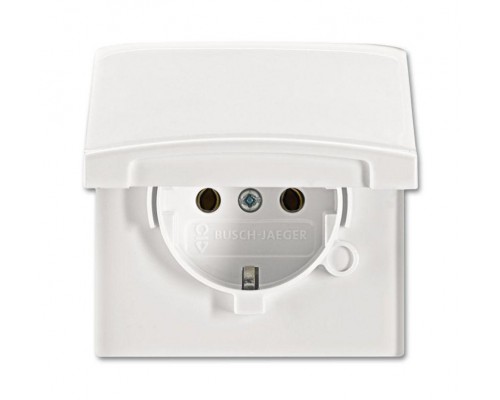 Розетка Schuko 16А 250В с защ. крышкой 20 EUGK-34-101 IP44 альп. бел. ABB 2CKA002064A0289