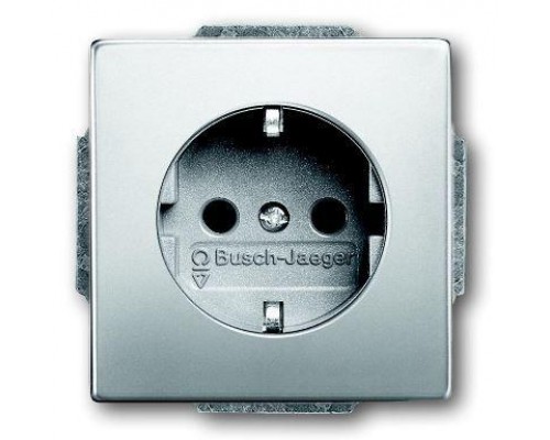 Розетка Schuko 16А 250В защ. шторки pur/сталь ABB 2CKA002013A5374