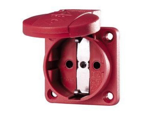 Розетка Schuko 16А 2P+E безвинт. клеммы IP54 красн. Mennekes 11013