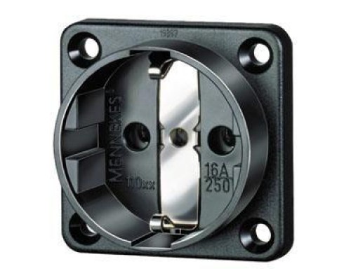 Розетка Schuko 16А 2P+E винт. клеммы IP20 черн. Mennekes 11532