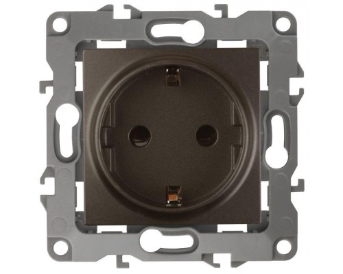 Розетка Schuko 16АХ-250В 2P+E 12-2101-13 бронза ЭРА Б0019320