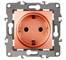 Розетка Schuko 16АХ-250В 2P+E без монтаж. лапок 12-2001-14 медь ЭРА Б0019309